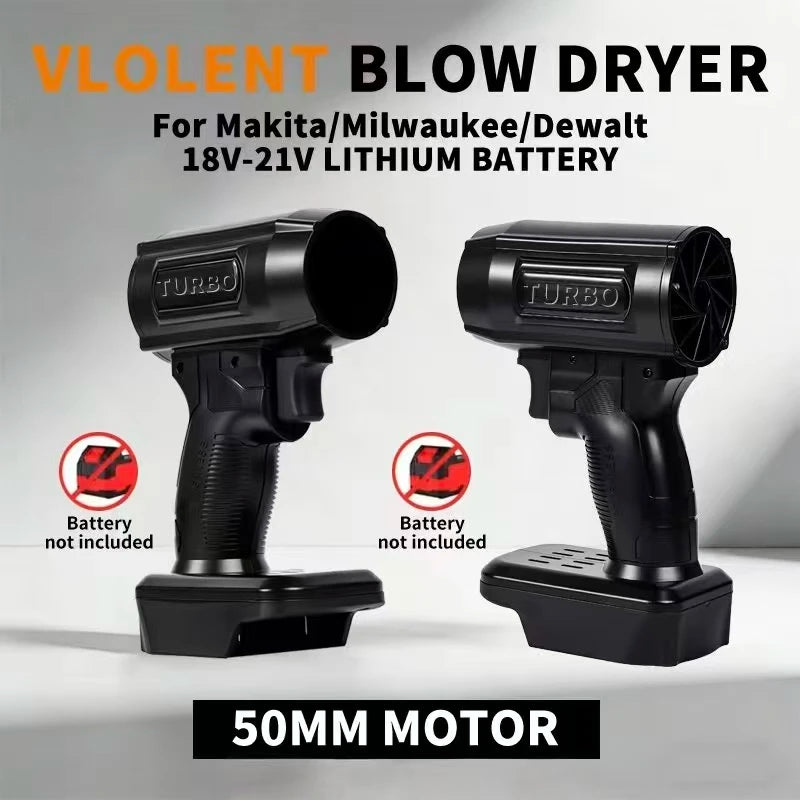 Car Violent Air Blower Powerful Handheld Turbo Jet Fan High Speed 50mm Brushless Motor Thrust Car Wash Air Gun Dryer Tools