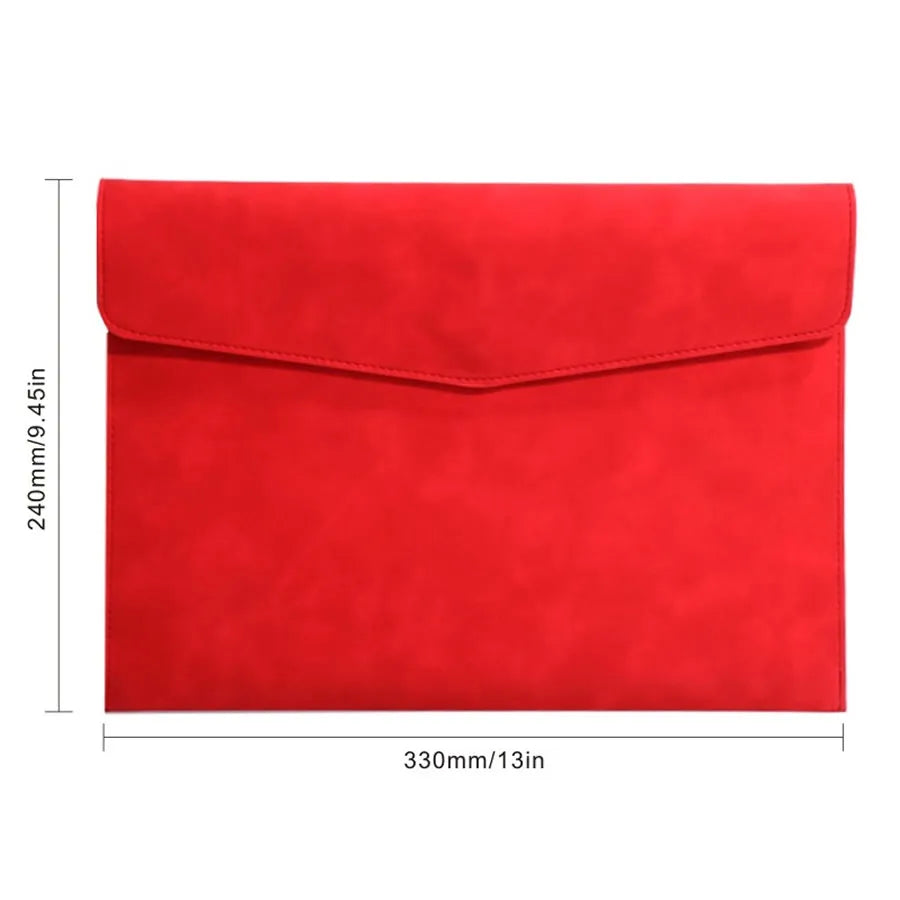 PU Leather A4 Document Bag, 7 Colors, File Folder for Office & Travel, Stylish Organizer