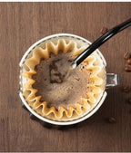 YRP Coffee Filter Papers 50 Sheets 1-2Cups 3-4Cups Paper Filter #155  #185 Pour Over Coffee Dripper & Wave Dripper Barista Tools