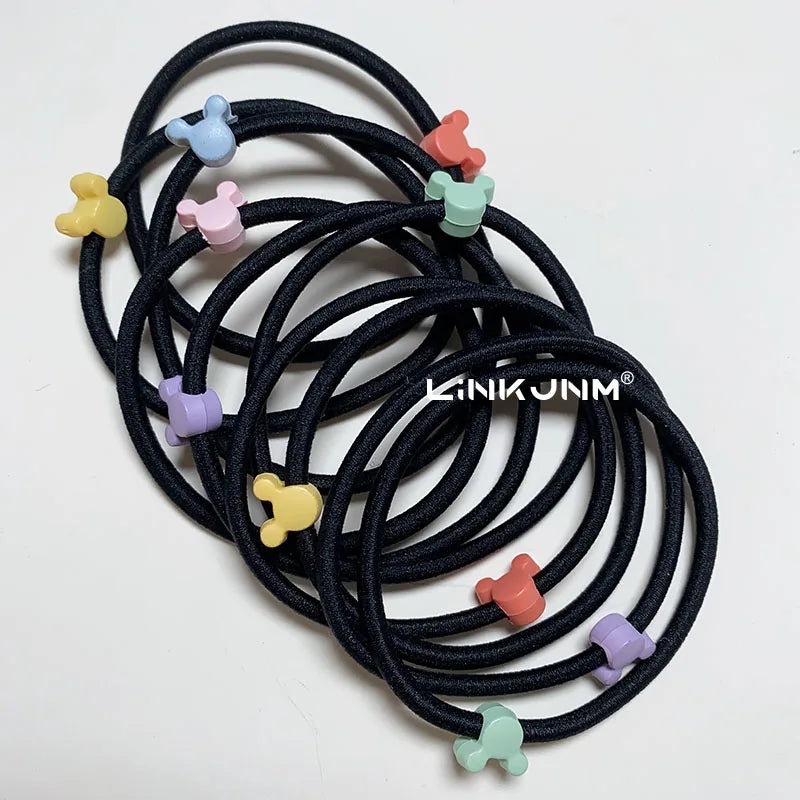 10PCS New Girls Elastic Hair Rubber Bands Kids Headbands Women Hair Tie Hair Gum Ponytail Hair Holders Hair Accessories
