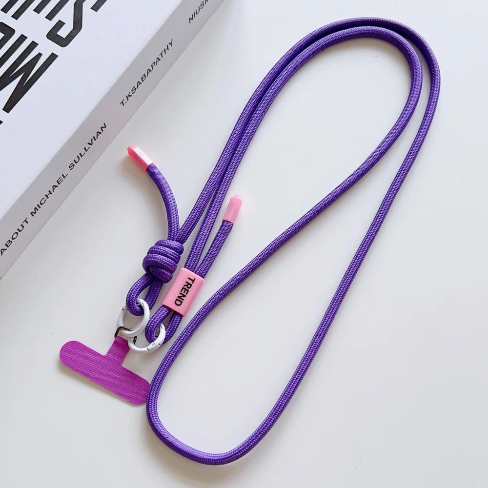Candy Color Colorful Adjustable Long Lanyard for Mobile Cell Phone Crossbody Anti-Lost Strap Hanging Rope Universal Necklace