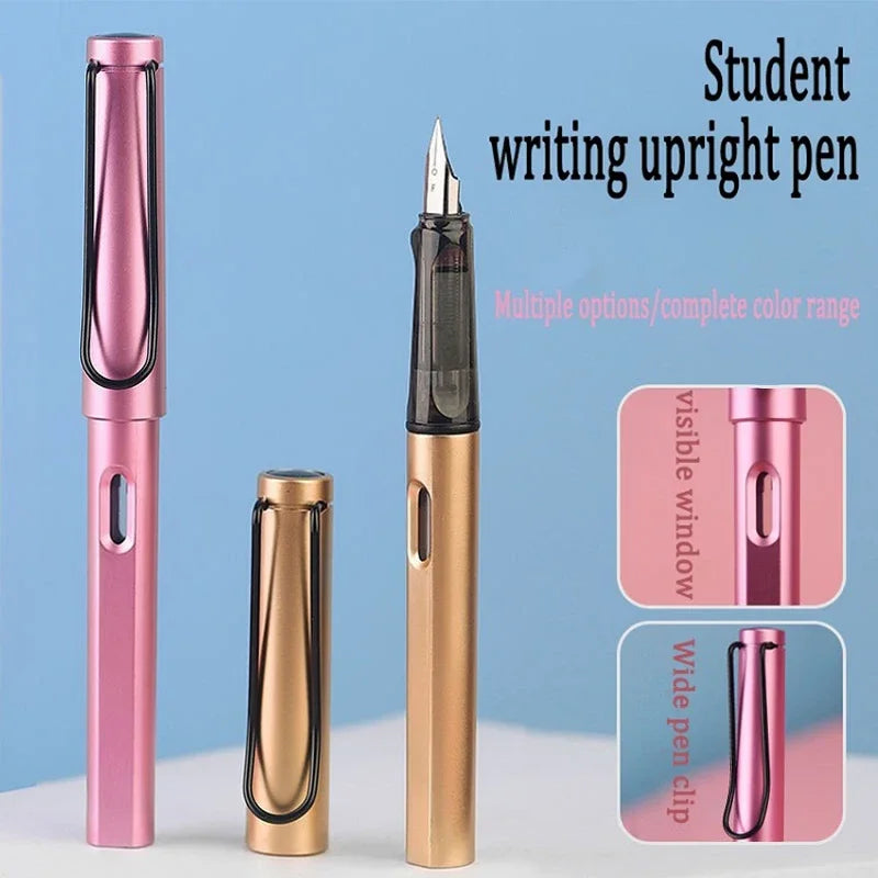 High-Quality Calligraphy Fountain Pen Luxury Ink Cartridge Writing Office School Supplies for Students