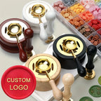 Custom Wax Seal Stamp Kit Personalized Image/LOGO Customized Wax Sealing Stamp with Melting Spoon set for Wedding Invitation Wax