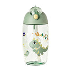 500ml Children's Dinosaur Water Bottle With Silicone Straw Leak Proof Plastic Water Bottle Summer Children's Water Cup