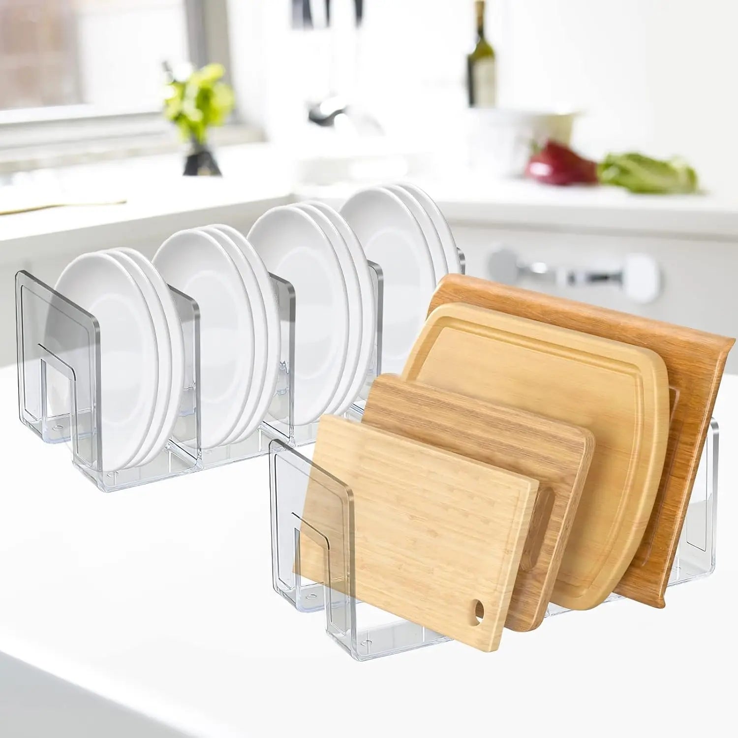 1/2pcs Acrylic File Holder, Clear File Sorter Desk File Organizer, Sturdy Desktop File Folder Organizer Rack for Office Supplies