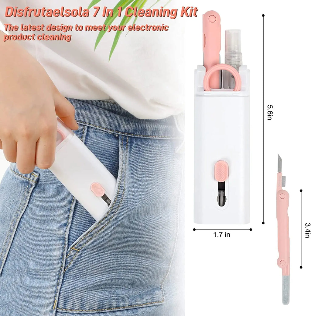 7-in-1 Keyboard Cleaning Brush Kit Earphones Cleaning Pen For AirPods iPhone Cleaning Tools Computer Cleaner Kit Keycap Puller