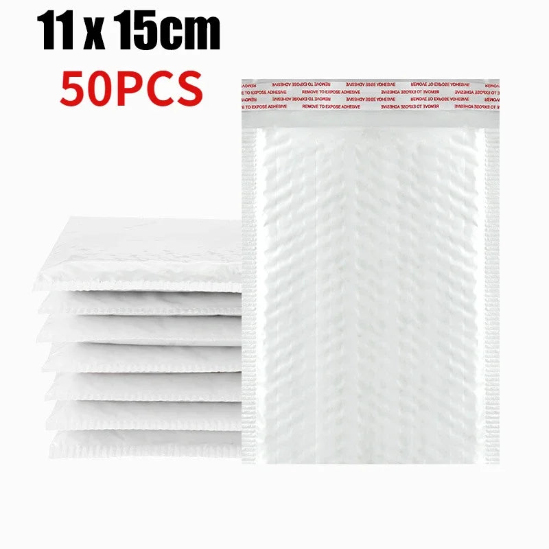 10-50Pcs Bubble Envelopes White Foam Shipping Bags Poly Bubble Mailers Pad Self Seal Packing Bags 11cm 15cm 23cm Wholesale