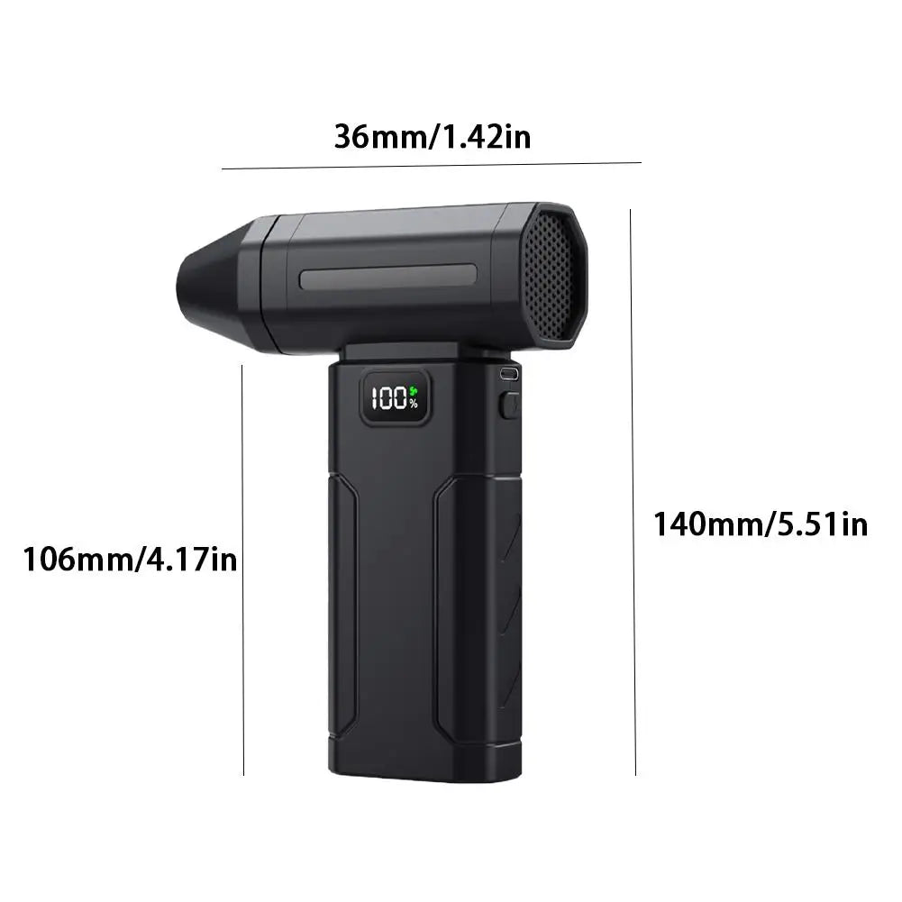 150000RPM Dust Blower With LED Light Powerful Handheld Rechargeable Blower Electric Air Duster 5 Speed