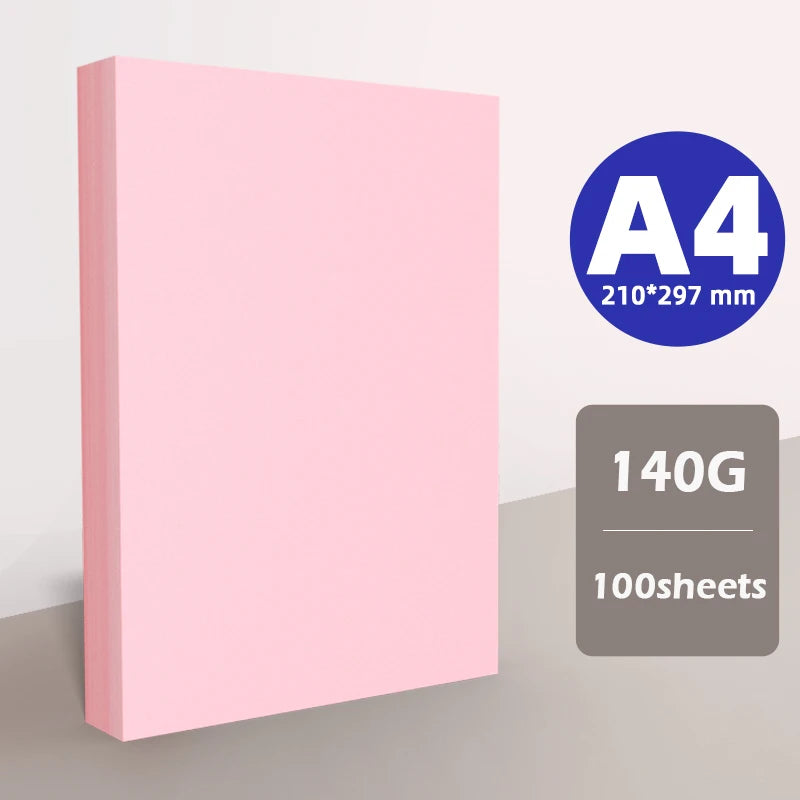 Pink Copy Paper Ppink A4 Paper B5 Printing Paper A5 Color 80G Thickened 140g Gram A3 Color Paper 160G For Handmade Name Brand