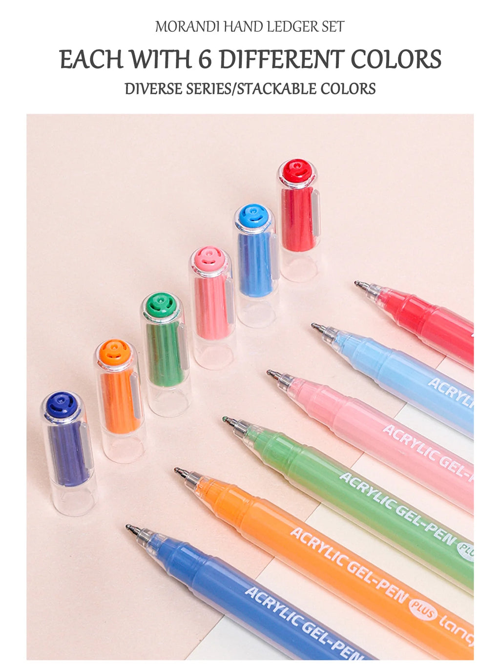Languo 6/24/36/54/72/90 colors Acrylic Painting Handbook Pens Multi-Color Gel Pen Student Neutral Pen Writing Marker Stationery