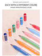 Languo 6/24/36/54/72/90 colors Acrylic Painting Handbook Pens Multi-Color Gel Pen Student Neutral Pen Writing Marker Stationery