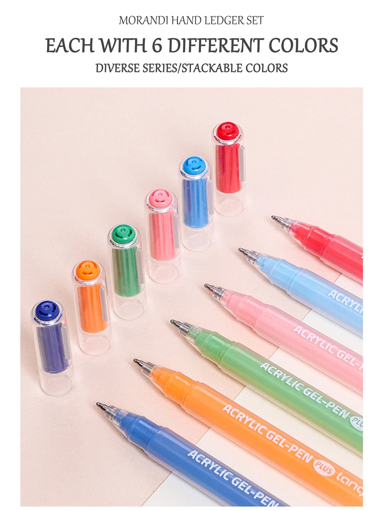 Languo 6/24/36/54/72/90 colors Acrylic Painting Handbook Pens Multi-Color Gel Pen Student Neutral Pen Writing Marker Stationery
