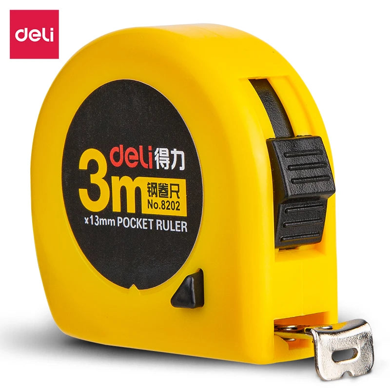 Deli 8202 8203Pocket Ruler Power Tape 3m 5m Length 13mm 16mm Width Tape Flexible Rulers