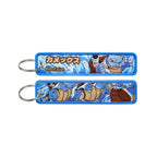 Kawaii Japanese Elf Anime Embroidery Key Fobs Key Tag Motorcycles Cars Backpack Chaveiro Keychain Fashion Keyring Friends Gifts