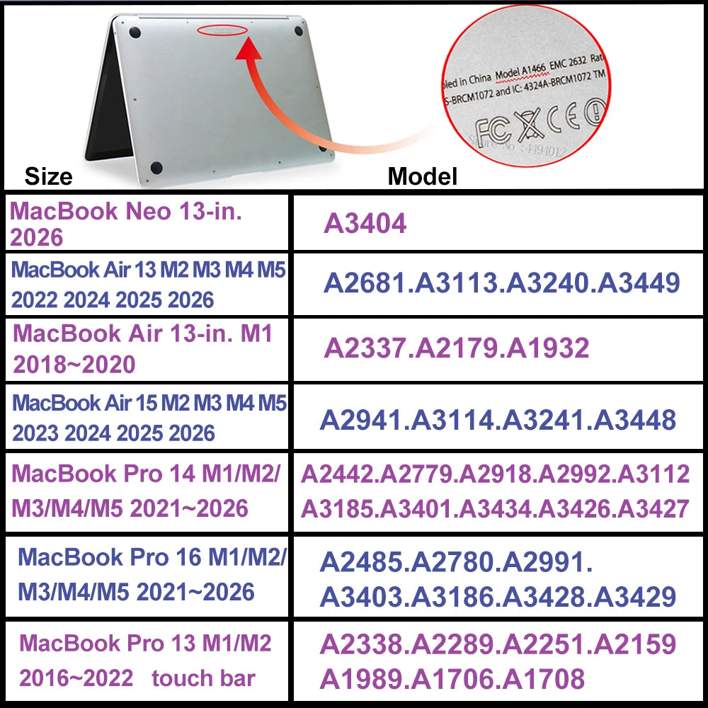 Laptop Case For Macbook Air 13 inch M5 M3 M2 2025 2022 Sleeve For Macbook Air 15 M4 2025 Case For Pro 13 14 16 M4 2026 Neo Case