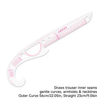 Clear Metric Flexible French Curve Ruler Practical Tailoring Template For Dressmaking Pattern Drafting DIY Sewing Projects