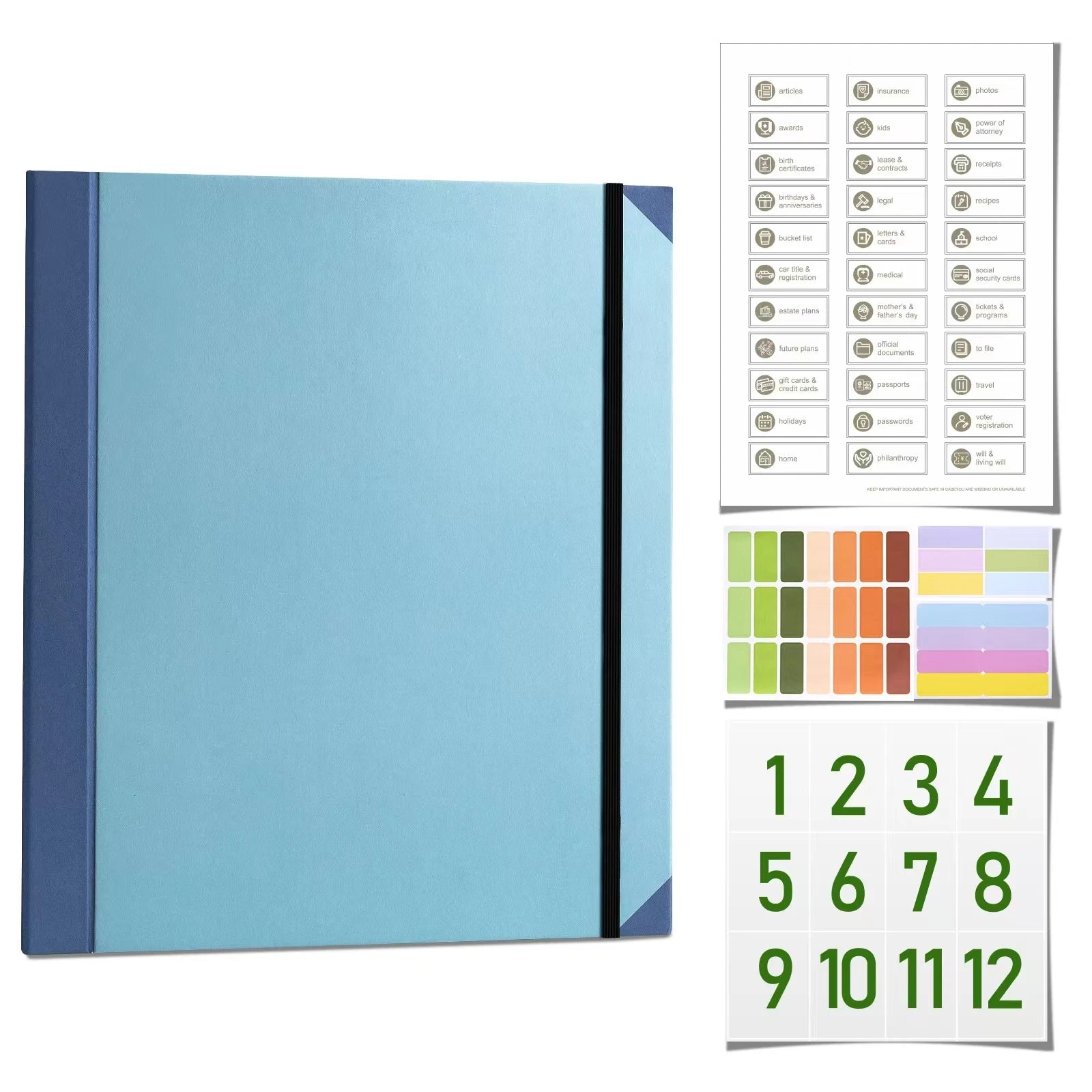 In Case I Go Missing Binder Folio Document Organizer Expanding File Folder Pockets Accordion Document Organizer Pocket Organ