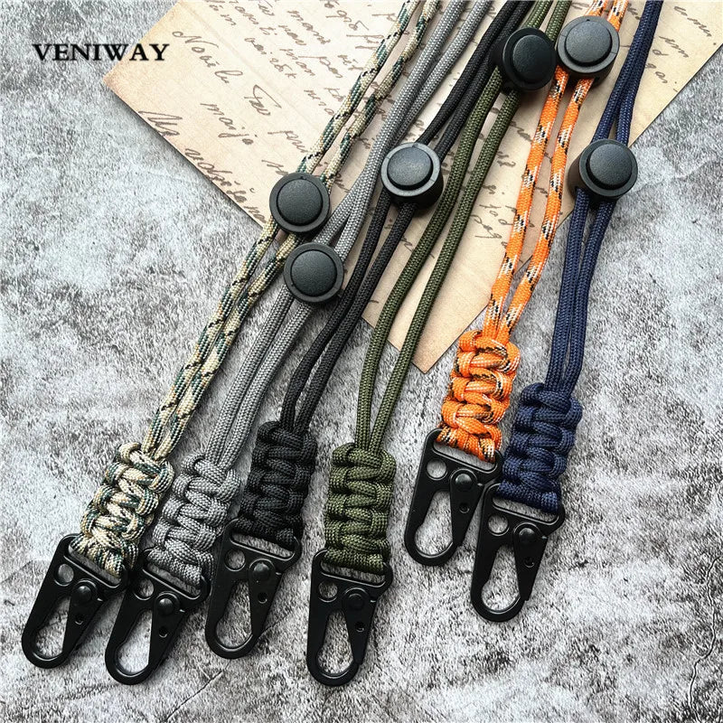Lanyard Heavy Metal Keyring Adjustable Keychain Handmade Credential Holder Mobile Phone Hanging Neck Strap Anti-lost Key Chain
