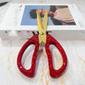 Bling Diamond Stainless Steel Shears Paper Cuttings knife Office Stationery Home Tailor Scissors Kitchen Cutter Cutting Tool