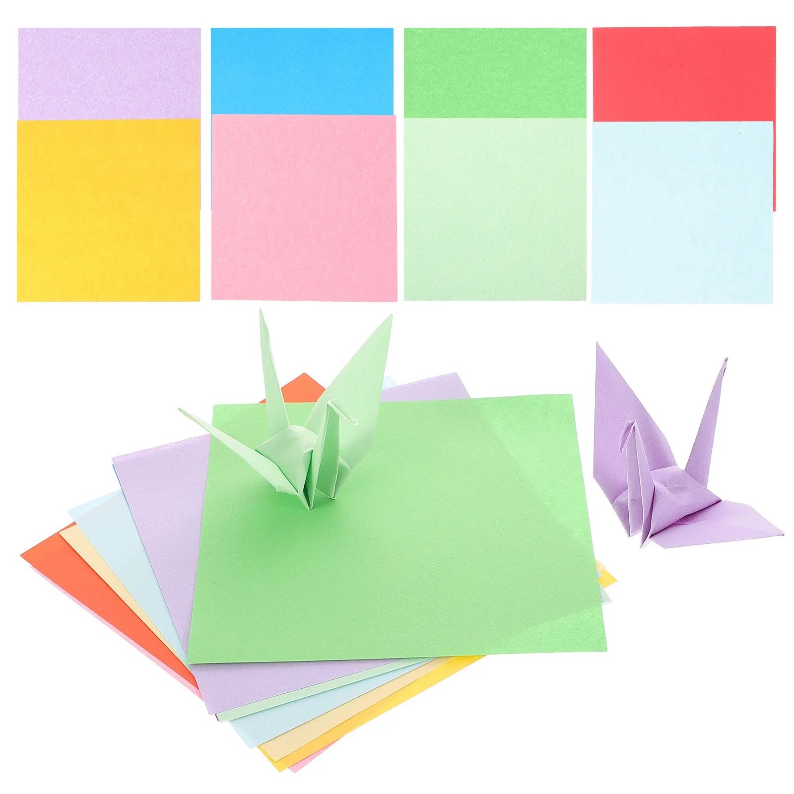 100Pcs Bright Colored Construction Paper for Art Craft Folding DIY Home Decoration Festival Gifts School Activities