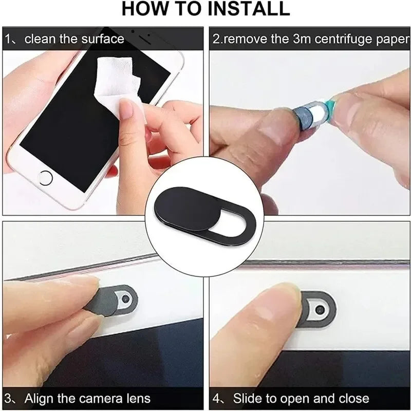 1/20PCs Webcam cover shutter magnet slider universal antispy camera cover for Web laptop iPad MacBook phone lens privacy sticker