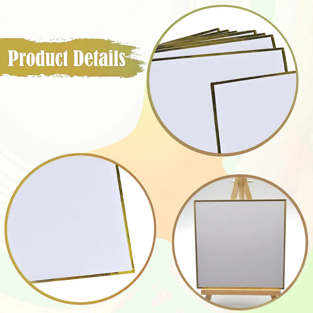 10Pcs Shikishi Boards Rectangular Artist Signature Boards Washi Paper for Autographs