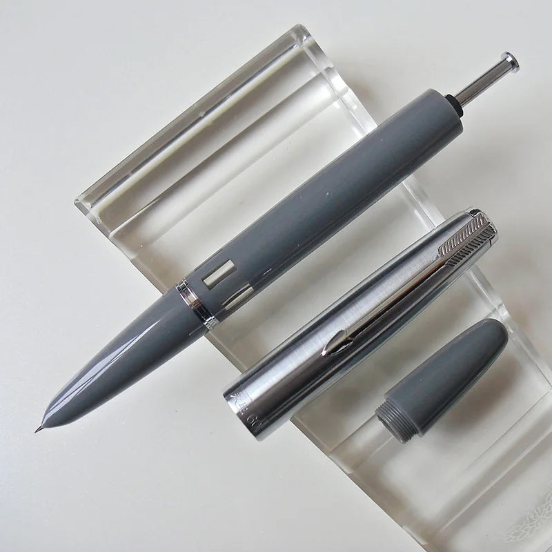 NEW Wingsung 601 Press Piston Fountain Pen Iridium EF/F Nib Steel Cap Vacumatic Resin Ink Pen School Stationery Office Supplies