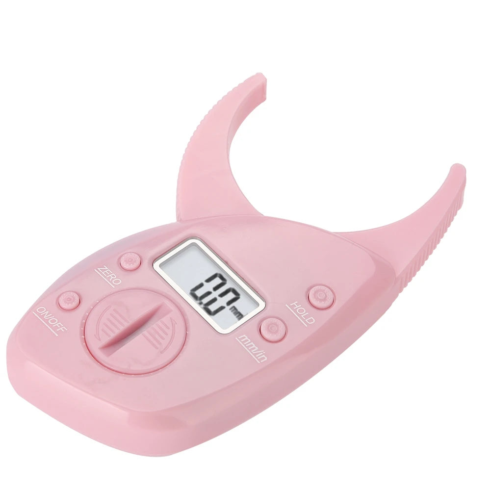 Body Fat Caliper Body Fat Loss Tester Pink Body Fat Monitors Portable Digital Skinfold Measurement Tester Measuring Caliper