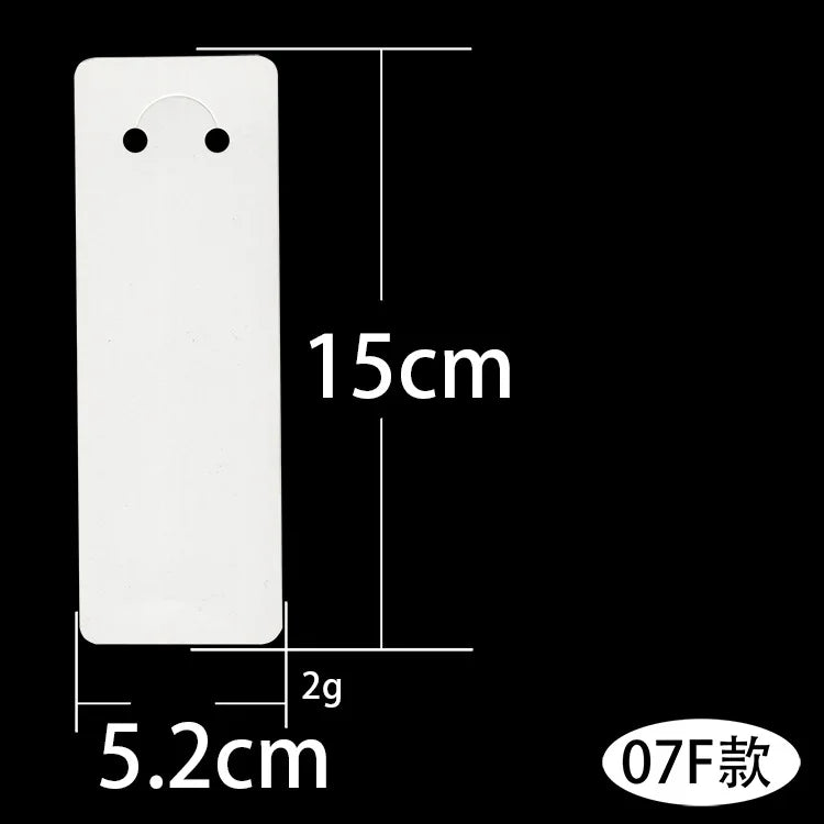 50pcs/lot Muti-size Keyrings Paper Cards White Black Packing Cards for Jewelry Keychain Display Cards Holder Retail Price Tags