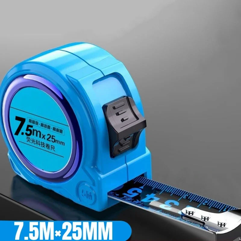 Portable High-precision Measuring Tape Thickened Wear-resistant Tape Measure Retractable Blue 3M 5M 7.5M 10M Work Measuring Tool