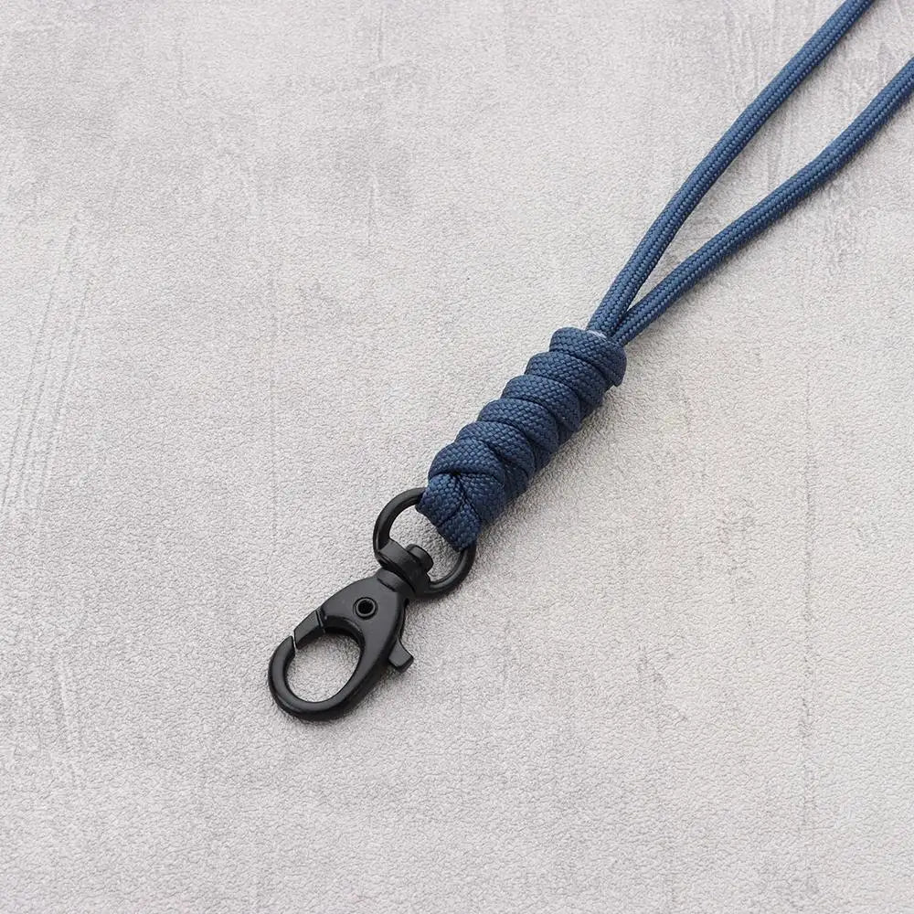 Emergency Survival Backpack High Strength Paracord Keychain Parachute Cord Lanyard Rotatable Buckle Key Ring