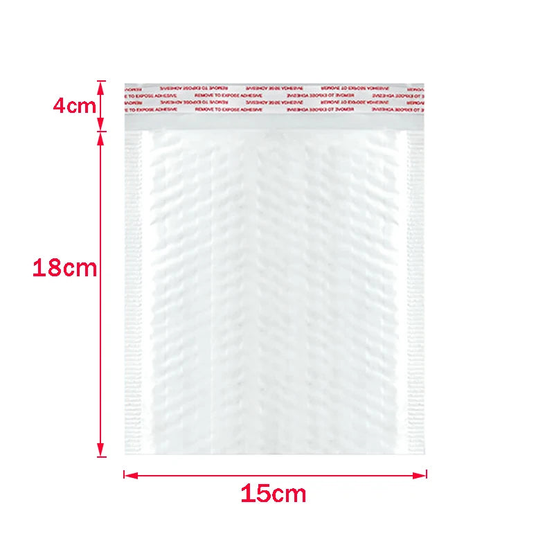 50Pcs Bubble Mailers White Poly Bubble Mailer Self Seal Padded Gift Bag Packaging Envelope Bags Book Shipping Package Bag