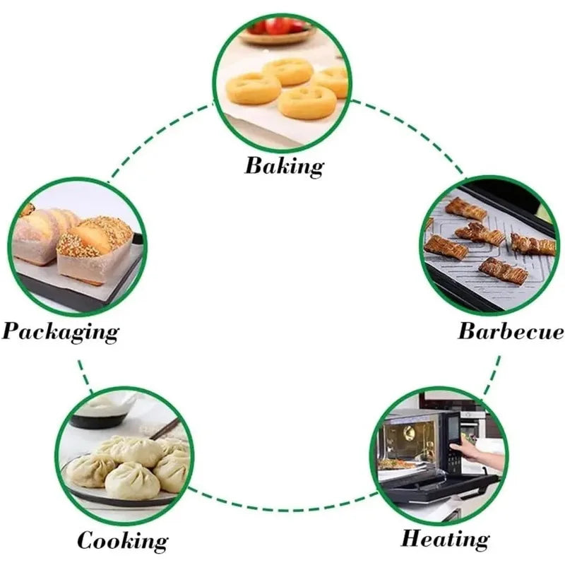Pack Parchment Paper Roll for Baking Parchment Baking Paper with Serrated Cutter Roll for Cooking Air Fryer Steaming Bread
