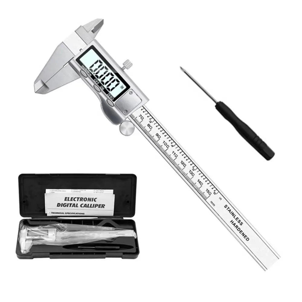 STONEGO Electronic Digital Display Vernier Caliper Inch/Metric Conversion 6Inch 0-150mm Full-Screen Caliper Measurement Tool