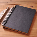 A5/A6 Spiral Sketchbook Blank Notebook 50 Sheets Kraft Paper Hardcover for Students Graffiti/Painting School Stationery Supplies