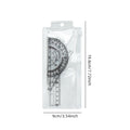 Frosted Ruler Set with Clear Scale - Drawing and Drafting Rulers with Triangle and Protractor for Accurate Measurement