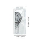 Frosted Ruler Set with Clear Scale - Drawing and Drafting Rulers with Triangle and Protractor for Accurate Measurement