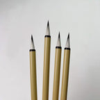 5Pcs Xiaokai Calligraphy Brush Pen Bamboo Mix Hair Chinese Painting Brush Weasel Hair Regular Script Writing Brush Holder