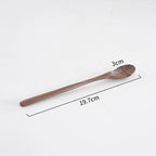 3-piece natural walnut wood coffee stirrer set, reusable, kitchen beverage stirring spoon, butter spreader, coffee equipment set