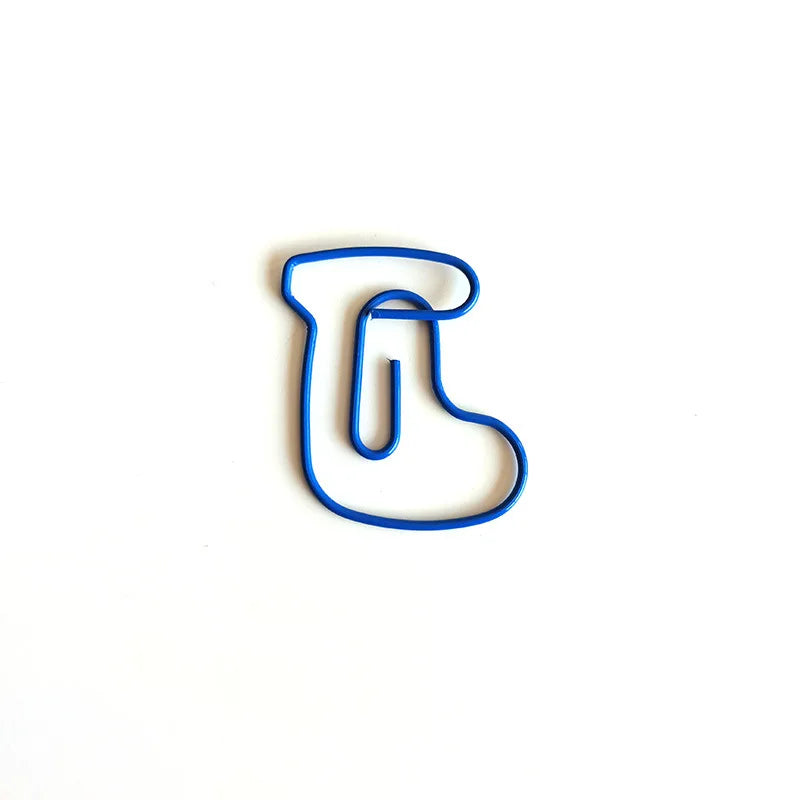 50/30pcs Christmas Tree Metal Material Bell Elk Shape Paper Clips Funny Kawaii Bookmark Office School Stationery Marking Clips