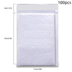 100Pcs White Bubble Envelopes With Bubble Buffering And AntiCollision SelfAdhesive Sealing Strips For Express Packaging