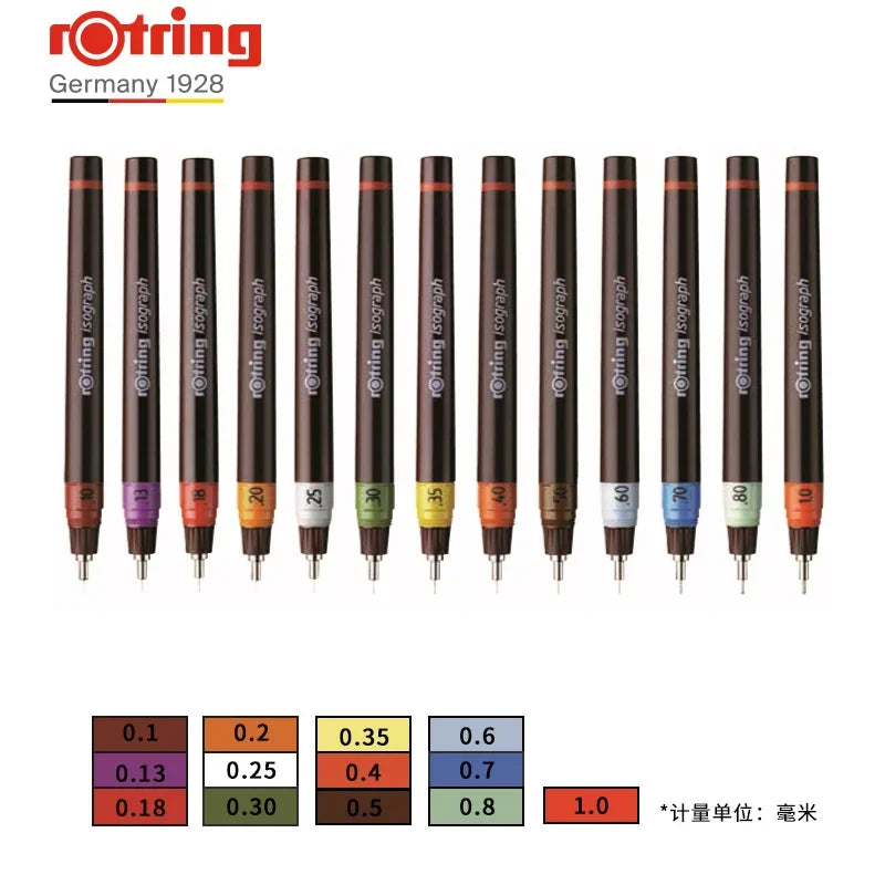 1pc rOtring Isograph Needle Pen 0.1-0.8mm Repeated replacement nib Addable Ink hook line pen Hand-painted/ Drawing Pen