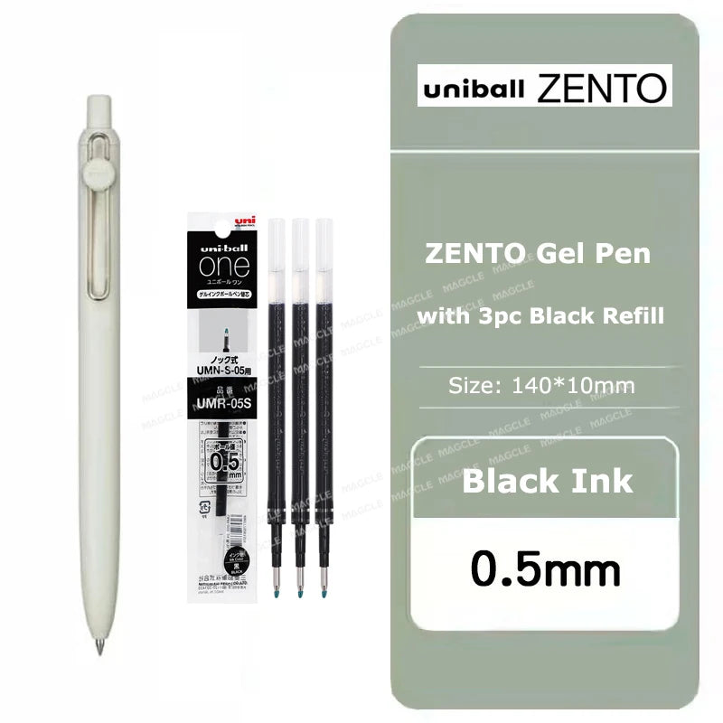 uniball ZENTO Standard 0.38/0.5mm Gel Pens,Water-Based Smooth Writing Roller Ball Pens Fit for a variety of occasions Stationery