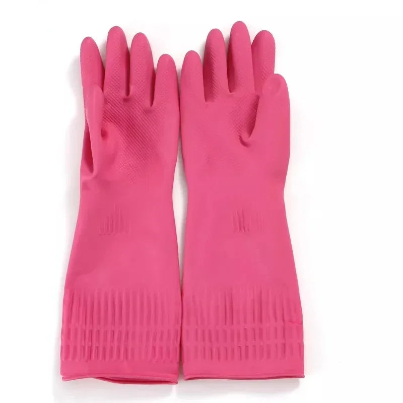 New Kitchen Cleaning Latex Dish Washing Gloves Rubber Thickened and Lengthened Household Laundry Gloves