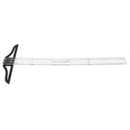 Metric & Imperial Scales Aluminum Alloy Angle Triangle Ruler 45cm T Square Acrylic Ruler Measuring Tool Set for Carpentry