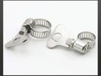 JUIDINTO 2-10pcs Worm Gear Hose Clamp 6-95mm Adjustable Key Clamp Hose Clip Stainless Steel for Water Pipe Automotive Mechanical