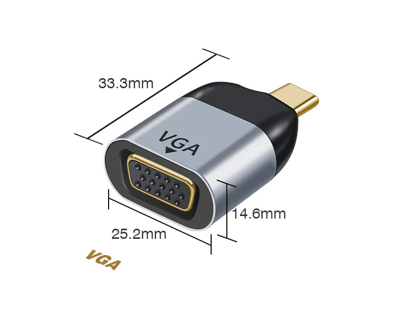 USB Type C To HDMI-Compatible 8K USB C to DP DisplayPort miniDP 4K VGA Adapter For Laptop MacBook TV Box PS5 Switch iPad Galaxy