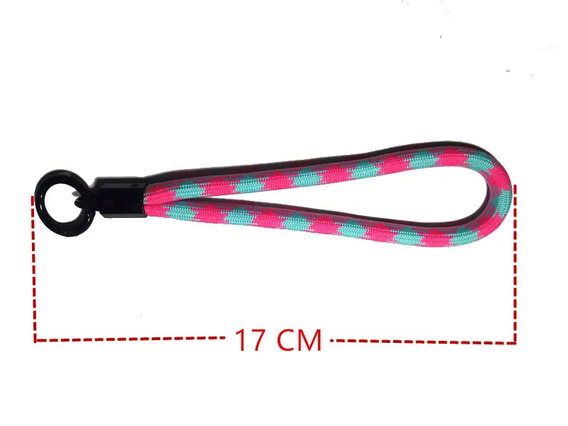 Phone Lanyard Wrist Strap Woven Phone Lanyard Creative Keychain Hanging Rope Anti-lost Security Wristband Universal Short Rope