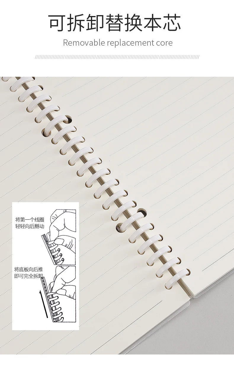 Translucent Frosted Notebook Inner Core Planner Binder Accessories Diary Stationery School Supplies A5 B5