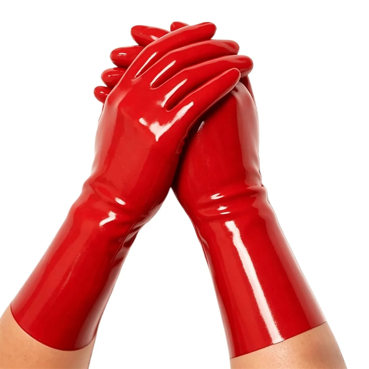 Pink Long Latex Gloves for Women & Men Natural Rubber Gloves Cosplay Costume Party Club wear